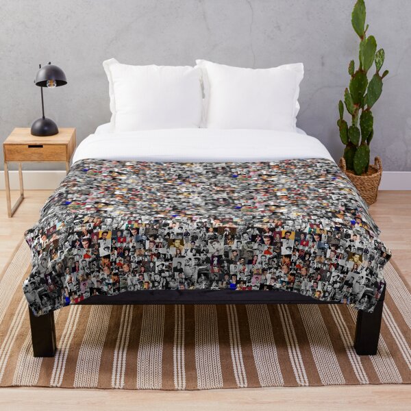 Elvis presley collage Throw Blanket