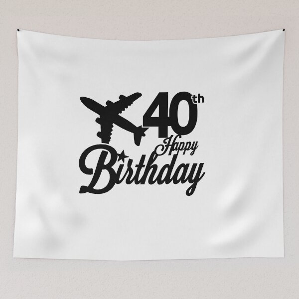 Item preview, 40th Birthday T-Shirt, Happy Birthday T-shirt, airplane theme, Birthday Gift, Design for Man and Ladies ,Boy and Girl ,Classic T-Shirt Gift designed and sold by sixday 7day.