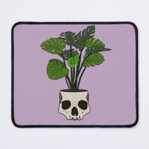 Item preview, Monstera in a Skull Pot designed and sold by Jessimk.