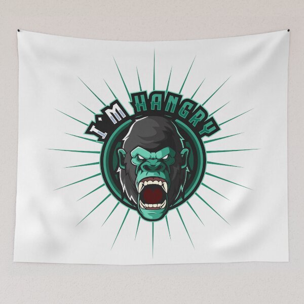 Item preview, I'M HANGRY - Green gorilla designed and sold by ForecastVSN.