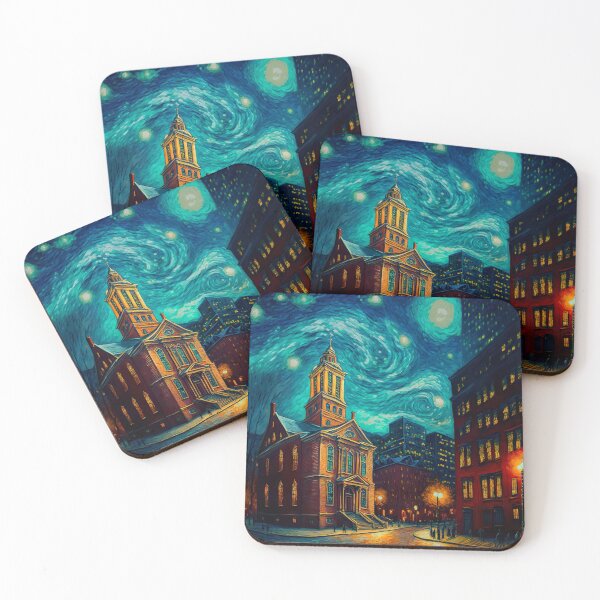 Item preview, Old south meeting house in Boston in Van Gogh's Starry night style designed and sold by luisraultg.