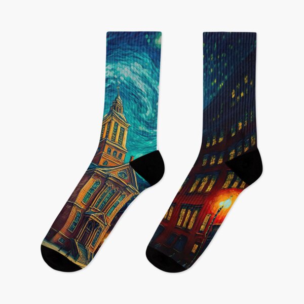 Item preview, Old south meeting house in Boston in Van Gogh's Starry night style designed and sold by luisraultg.