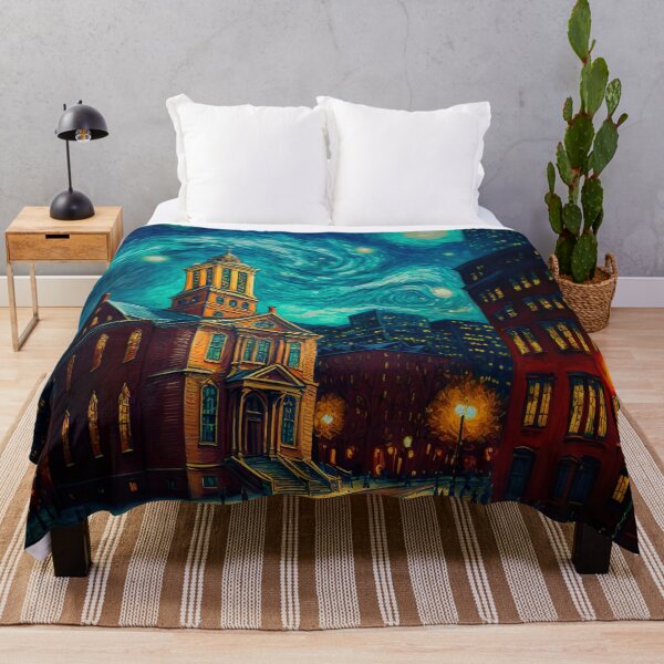 Item preview, Old south meeting house in Boston in Van Gogh's Starry night style designed and sold by luisraultg.