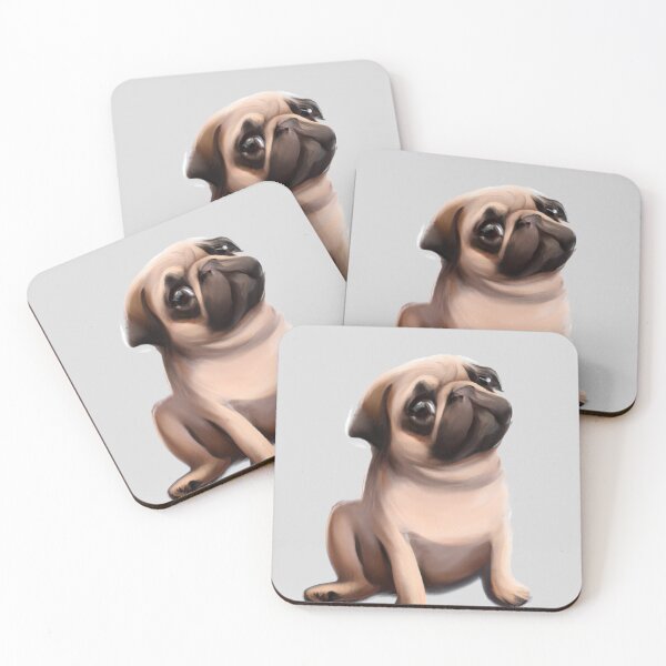 Item preview, Pug Thinking, Oil Painting designed and sold by Color-Me-Blue.