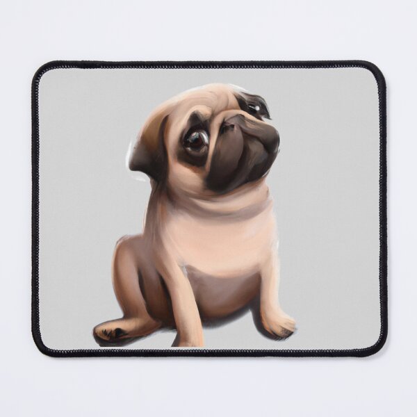Item preview, Pug Thinking, Oil Painting designed and sold by Color-Me-Blue.