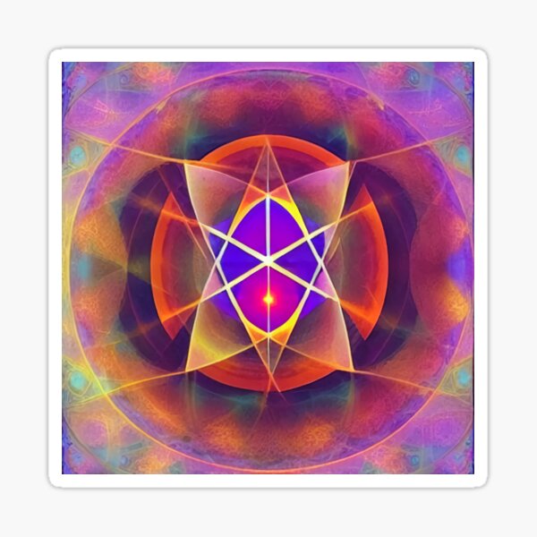 Intersection of Sound Light Music Geometric Pattern Sticker