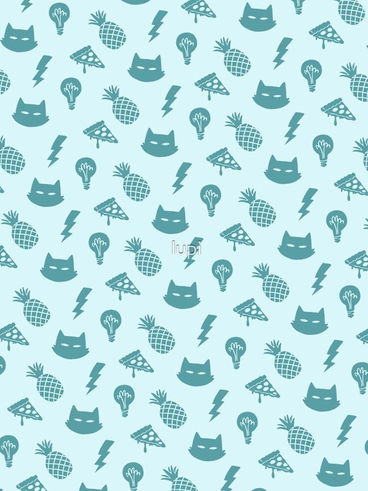 pizza pineapple cat pattern by lupi