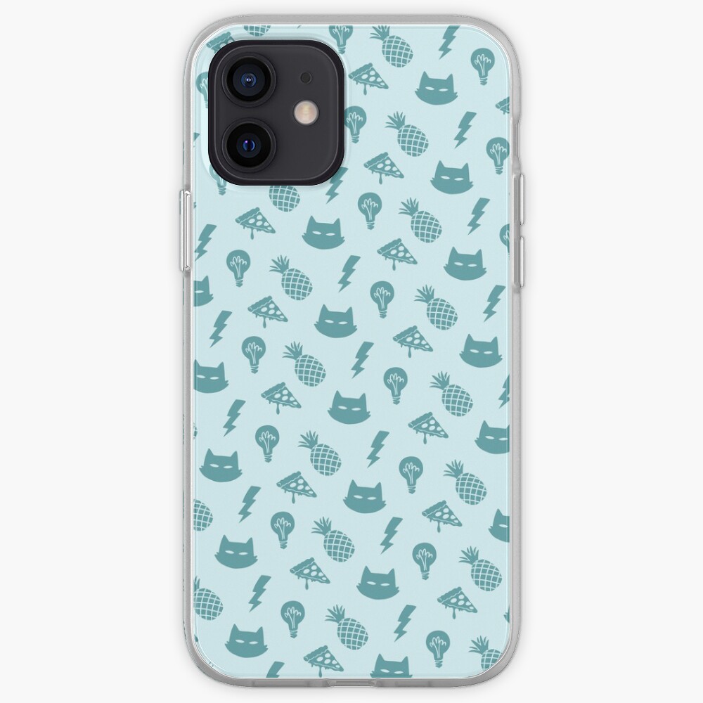 pizza pineapple cat pattern iPhone Case & Cover