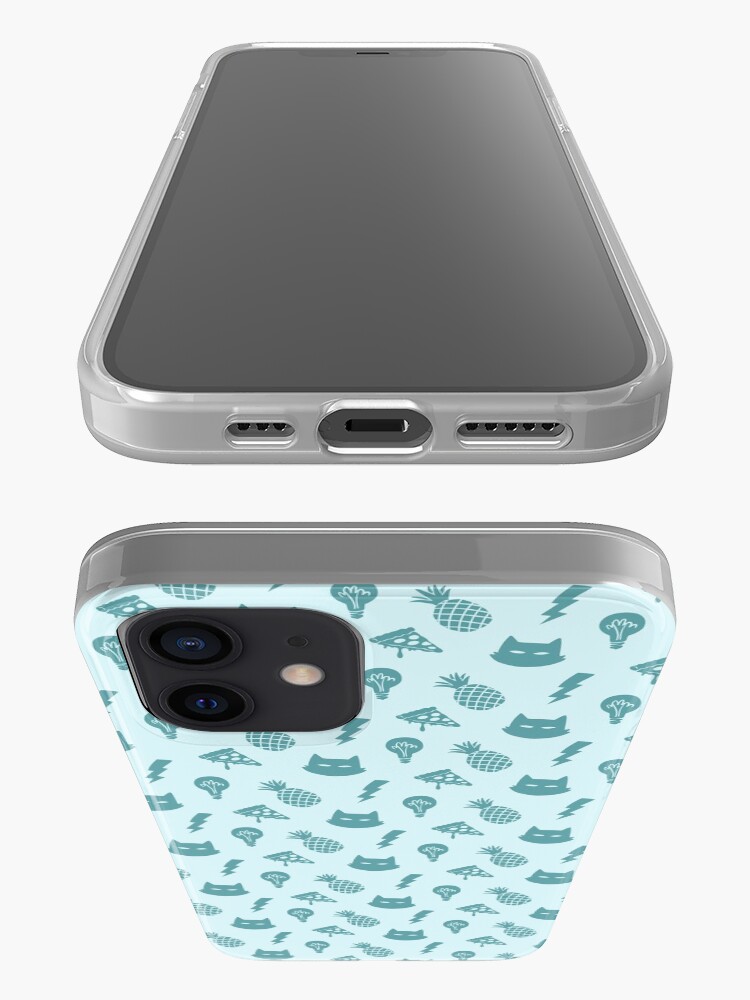 Alternate view of pizza pineapple cat pattern iPhone Case & Cover