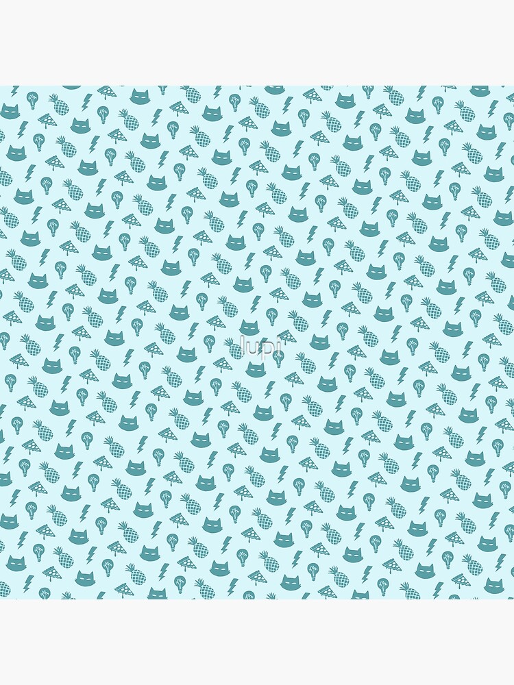pizza pineapple cat pattern by lupi