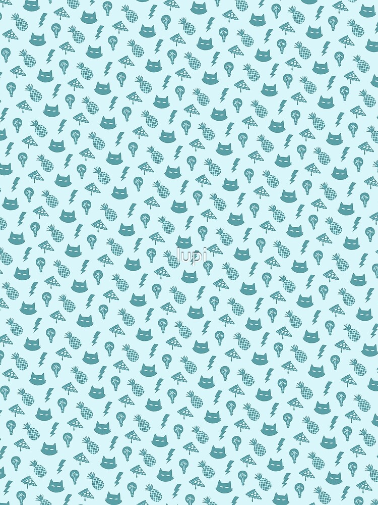pizza pineapple cat pattern by lupi