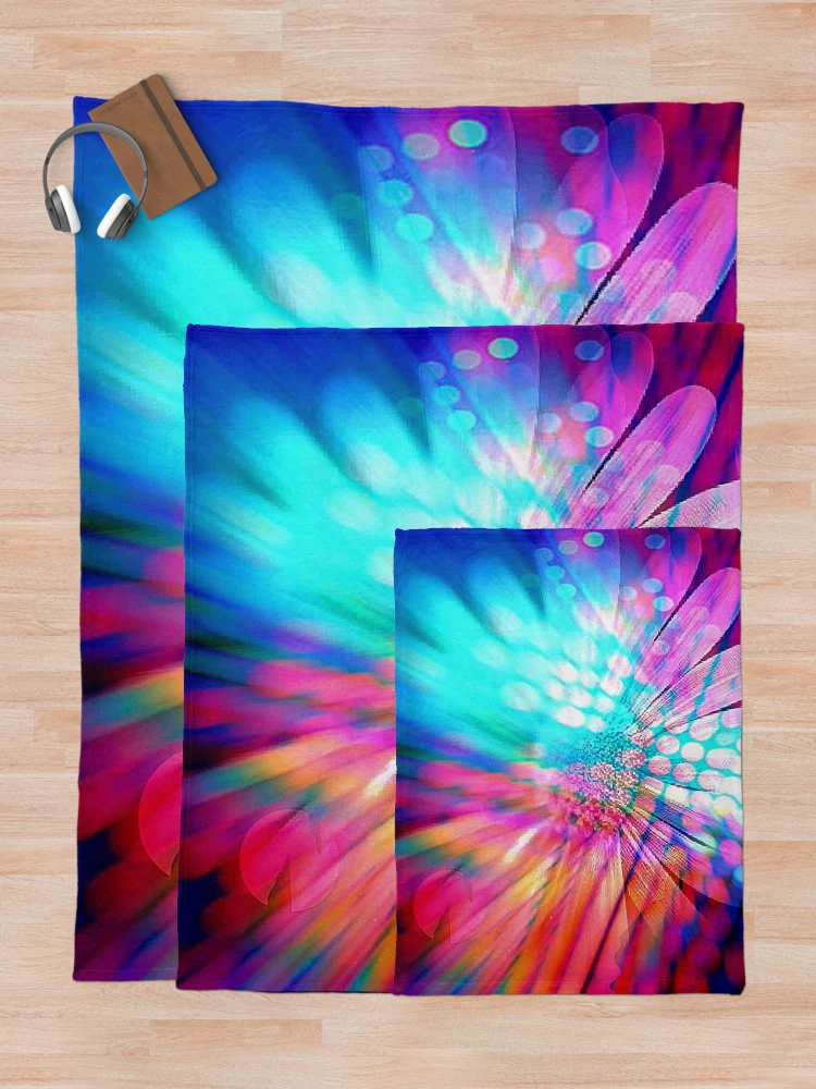 Thumbnail 5 of 6, Throw Blanket, Neon Daisy designed and sold by RagWeasel.