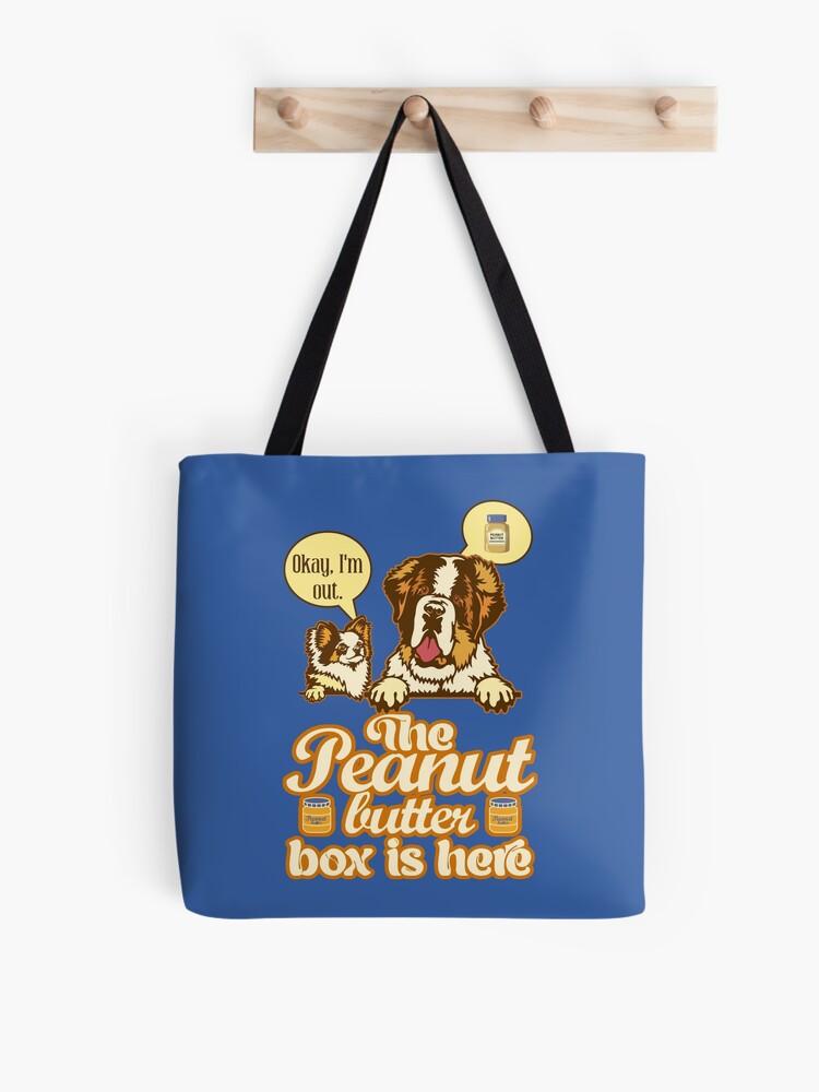 The Peanut Butter Box Is Here: Doggy Duo Version Funny St. Bernard Dog  Commercial Humor Pet Mat for Sale by JoyOfHopeStore