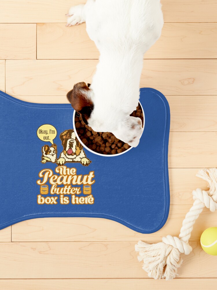 The Peanut Butter Box Is Here: Doggy Duo Version Funny St. Bernard Dog  Commercial Humor Pet Mat for Sale by JoyOfHopeStore