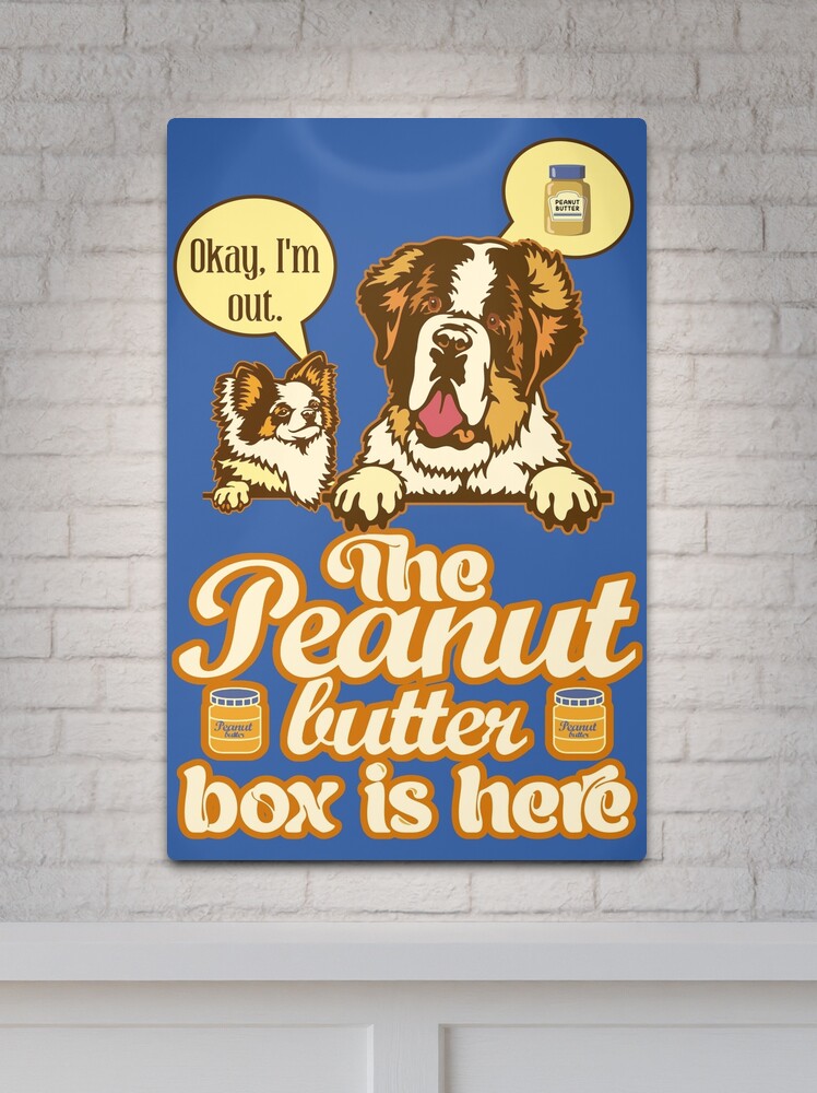 The Peanut Butter Box Is Here: Doggy Duo Version Funny St. Bernard Dog  Commercial Humor Pet Mat for Sale by JoyOfHopeStore