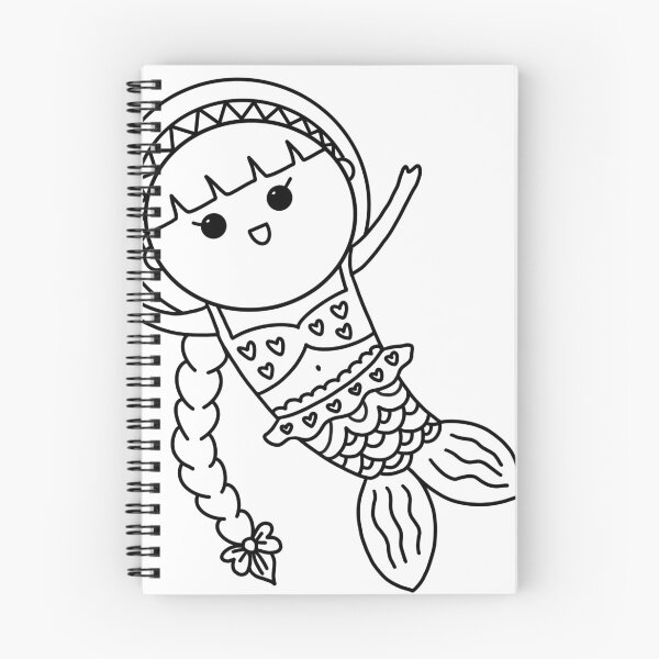Item preview, diy mermaid coloring : cute pigtail mermaid princess activity at home  designed and sold by Tina-studio.