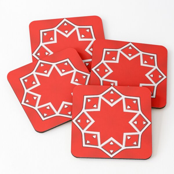 Item preview, Bright Red Kaleidoscope Pattern (Seamless) 9 designed and sold by Swabcraft.