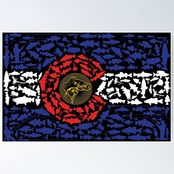 Colorado Caliber Fly Fishing Flag Poster