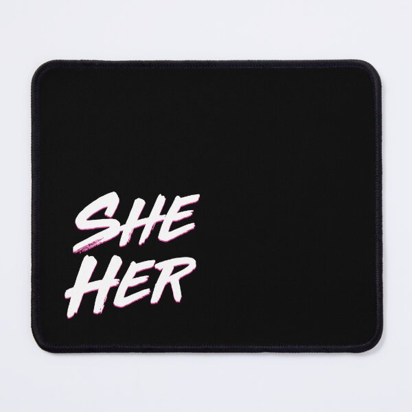 Item preview, She/Her Pronouns - Synthwave/Retrowave Style - Minimal White designed and sold by StereoColors.