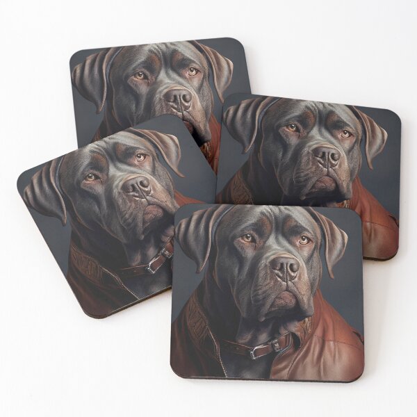 Item preview, Cane Corso wearing leather jacket - Dog Breed Portrait designed and sold by Nalaxation.