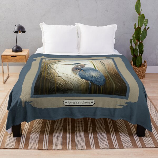 Item preview, Great Blue Heron Standing in Reeds designed and sold by JAMMCREATIONS.