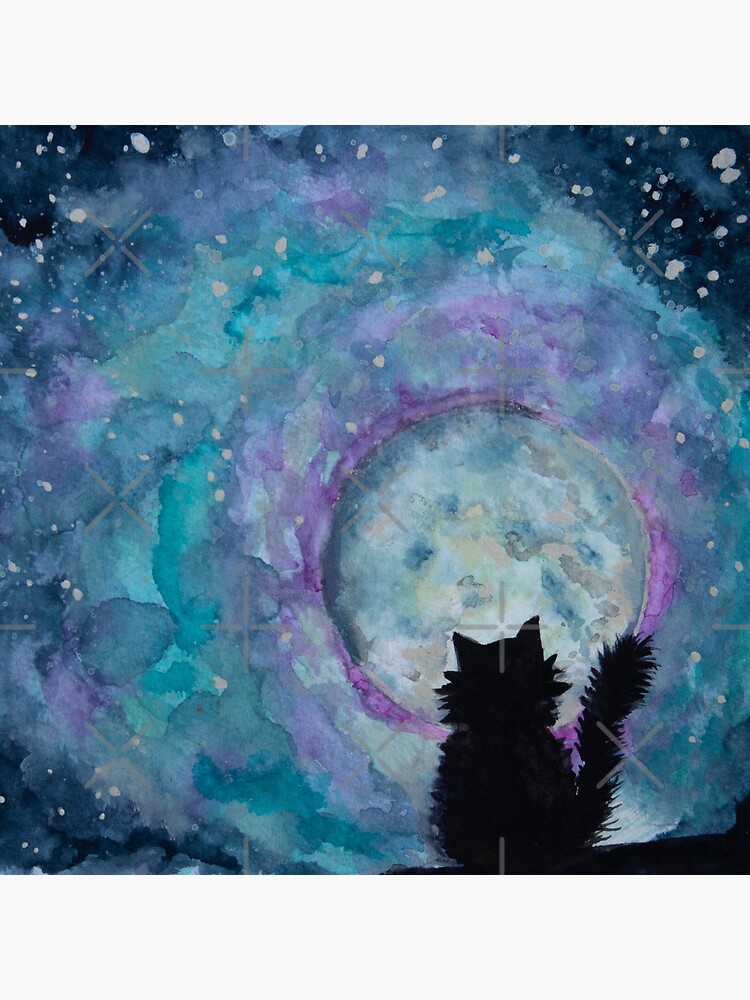 Thumbnail 3 of 3, Poster, Stargazing Cat designed and sold by ThespisMedia.