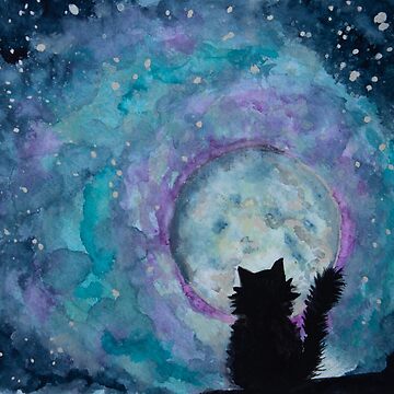 Artwork thumbnail, Stargazing Cat by ThespisMedia
