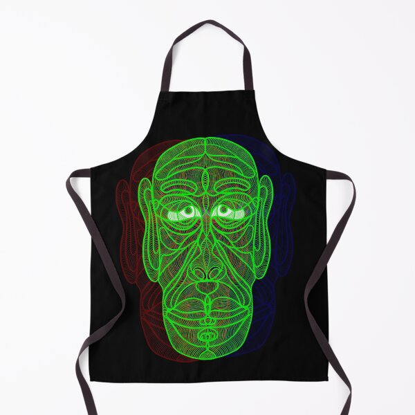 Item preview, Abstract face #11 - green with red & blue shadows designed and sold by DaveDanchuk.