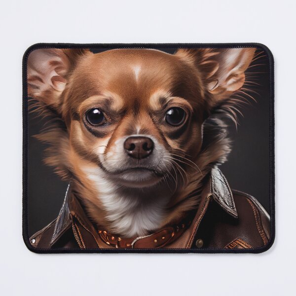 Item preview, Chihuahua wearing leather jacket - Dog Breed Portrait designed and sold by Nalaxation.