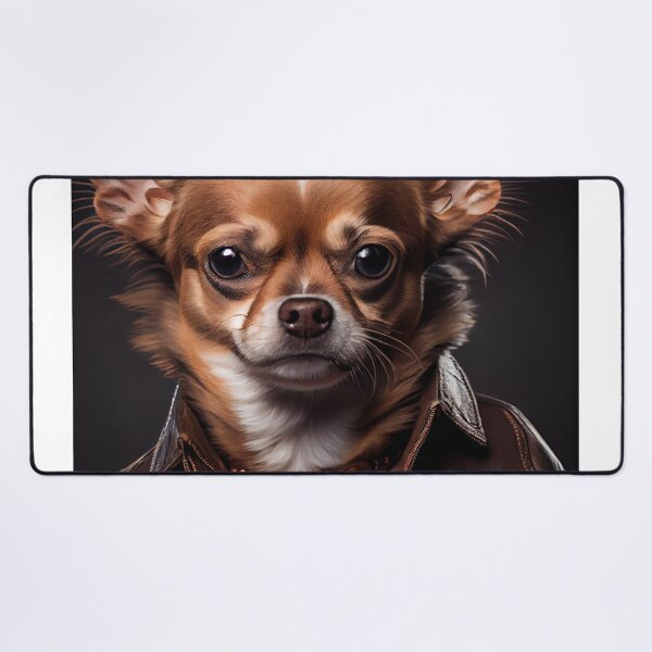 Item preview, Chihuahua wearing leather jacket - Dog Breed Portrait designed and sold by Nalaxation.