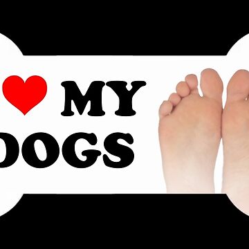 Imagen de la obra Amo a mi pegatina para el parachoques de los perros de snazzyseagull