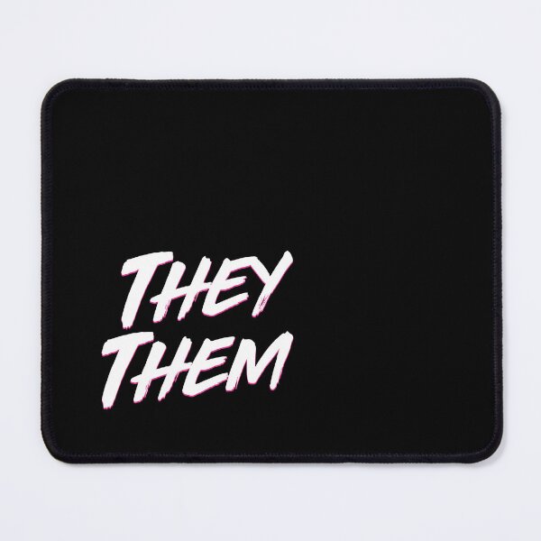 Item preview, They/Them Pronouns - Synthwave/Retrowave Style - Minimal White designed and sold by StereoColors.