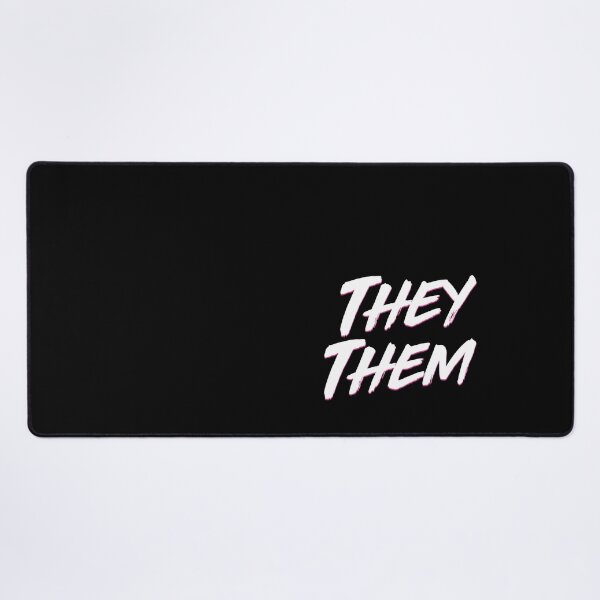 Item preview, They/Them Pronouns - Synthwave/Retrowave Style - Minimal White designed and sold by StereoColors.