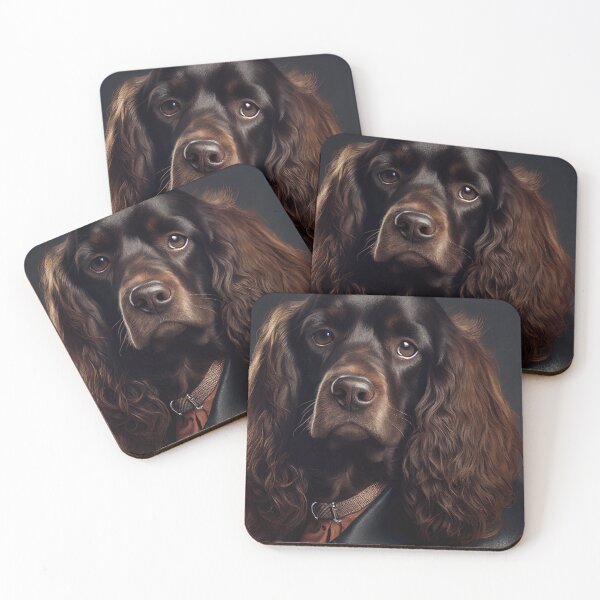 Item preview, Cocker Spaniel Dog wearing leather jacket - Dog Breed Portrait designed and sold by Nalaxation.