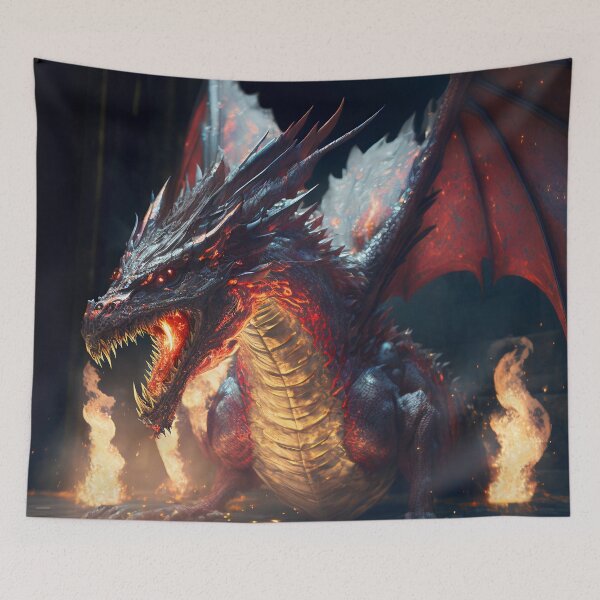 Item preview, Fierce Inferno: The Dark Dragon's Breath designed and sold by oanaunciuleanu.