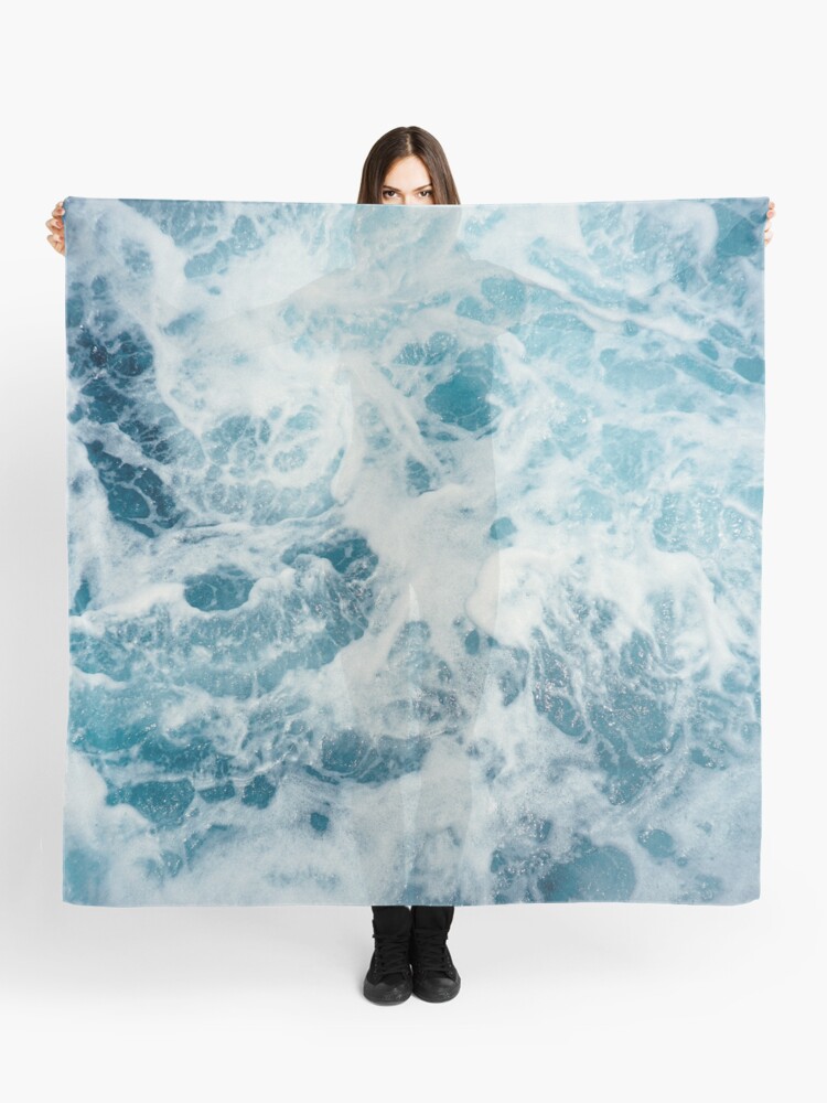 Scarf, Sea Waves in the Ocean designed and sold by TravelDream