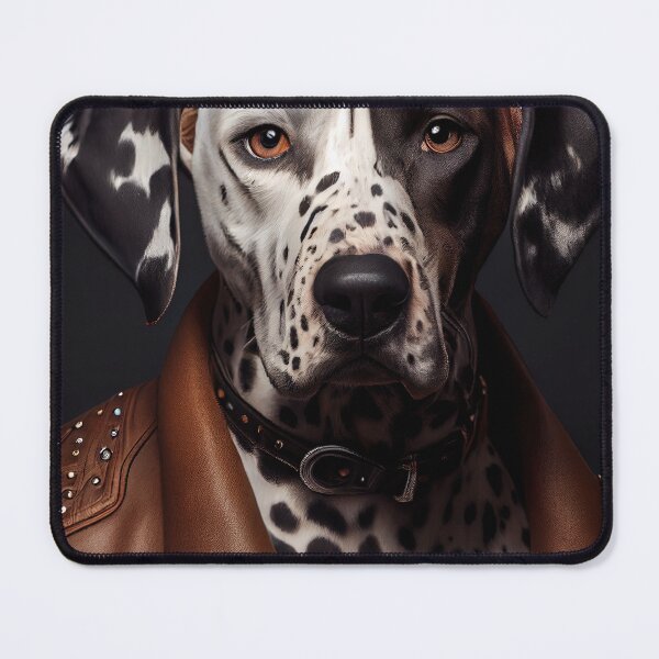 Item preview, Dalmatian Dog wearing leather jacket - Dog Breed Portrait designed and sold by Nalaxation.