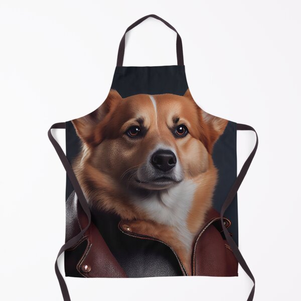 Artikelvorschau, Corgi Dog wearing leather jacket - Dog Breed Portrait entworfen und verkauft von Nalaxation.