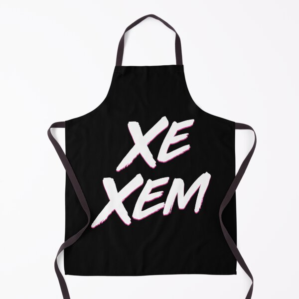 Item preview, Xe/Xem Pronouns - Synthwave/Retrowave Style - Minimal White designed and sold by StereoColors.