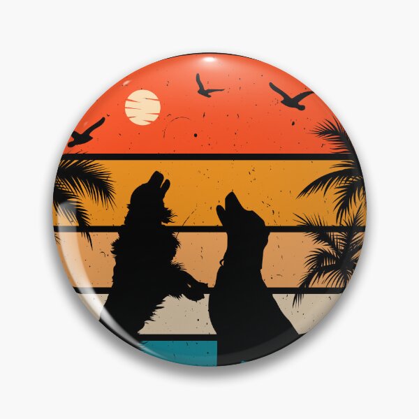 Item preview, Perros retro al atardecer designed and sold by TJR-Production.