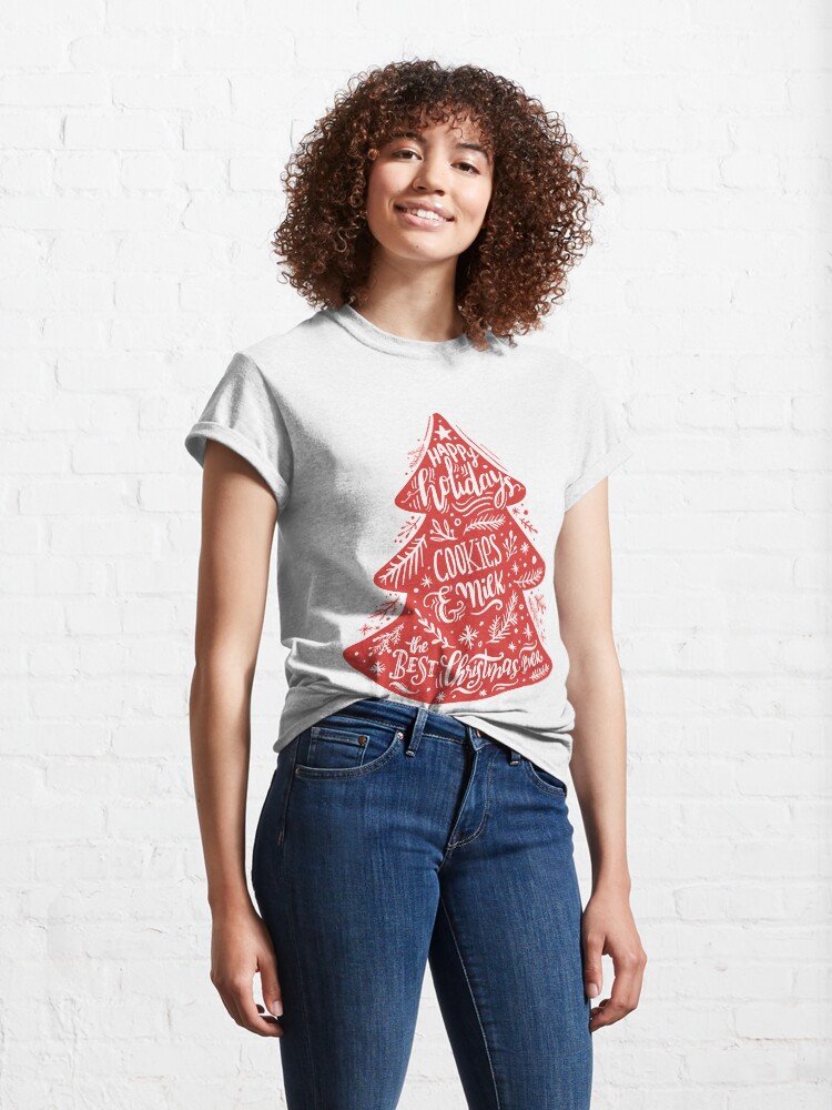 Alternate view of Christmas Pattern - Happy Holidays! Classic T-Shirt