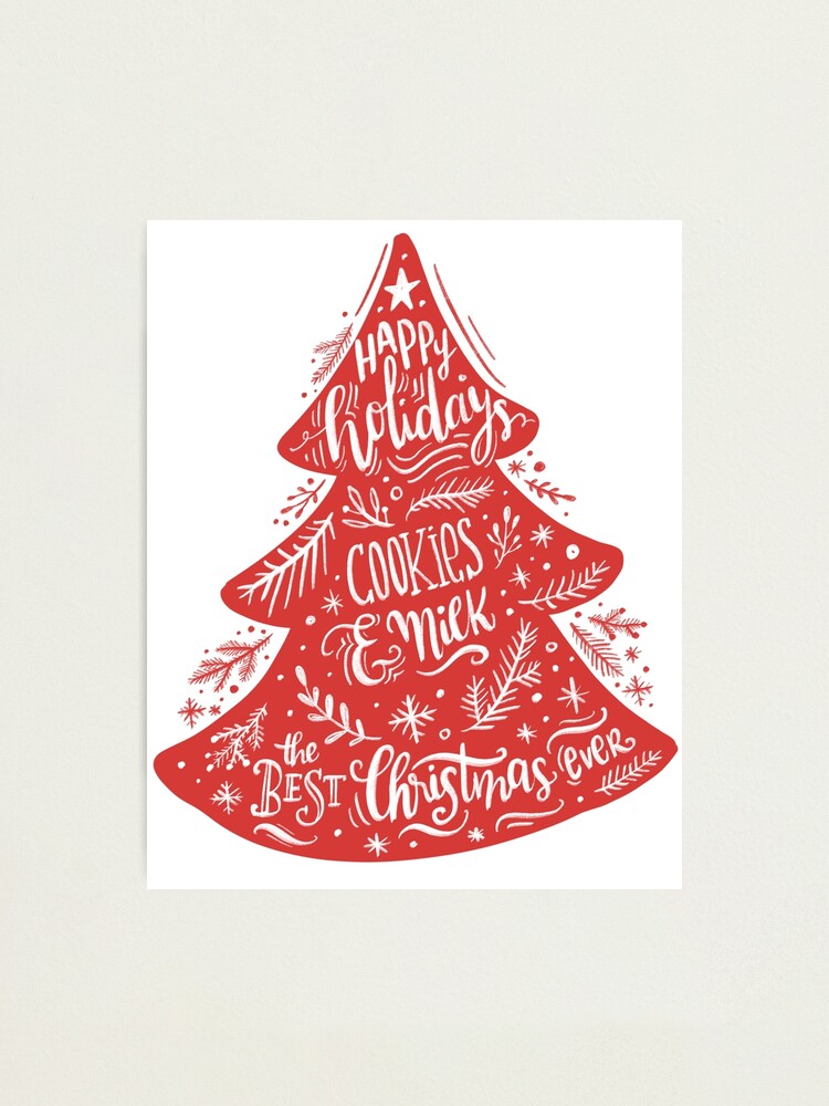 Alternate view of Christmas Pattern - Happy Holidays! Photographic Print
