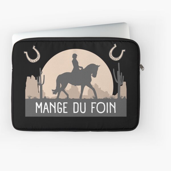 Aperçu de l'œuvre Mon thérapeute mange du foin Cavalière montant des chevaux humour créée et vendue par Niko Samuel.