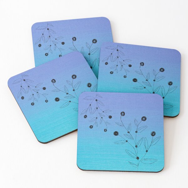 Item preview, Flora Pattern on Blue Background  designed and sold by Apkdesigner.