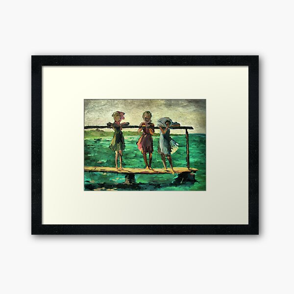 Three girls Framed Art Print