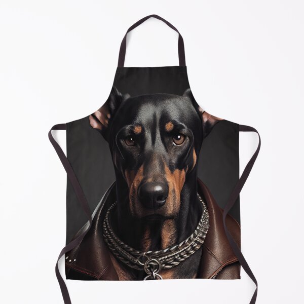 Artikelvorschau, Doberman Pinscher Dog wearing leather jacket - Dog Breed Portrait entworfen und verkauft von Nalaxation.