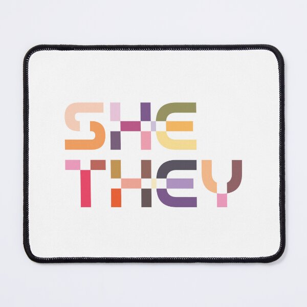 Item preview, She They - Modern Minimal Warm Pastel Nonbinary Pronoun Design 2023 designed and sold by UncutJorts.