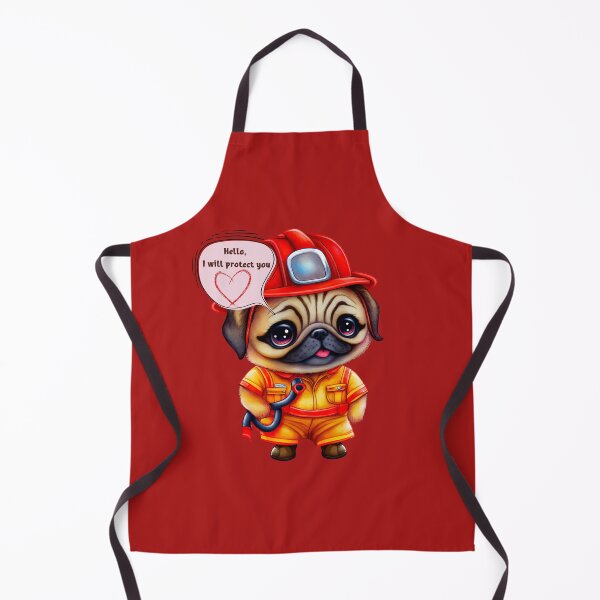 Item preview, Firefighter, i will protect you, pug designed and sold by HarriPaloma.