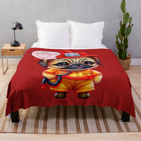 Item preview, Firefighter, i will protect you, pug designed and sold by HarriPaloma.