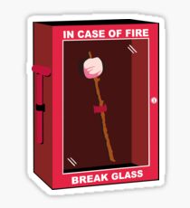 Marshmallow - In case of fire break glass Sticker